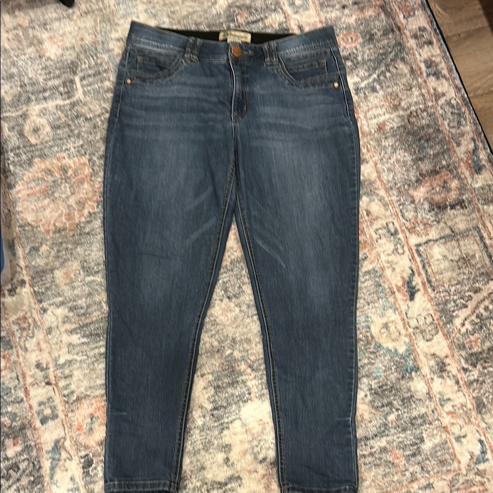 Democracy Ab-solution. Blue Skinny Jeans with Faded Details